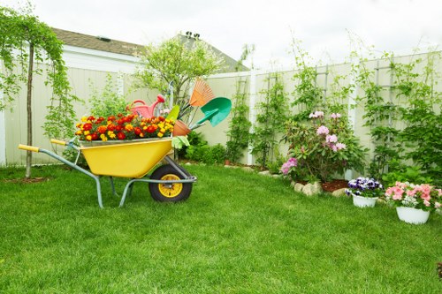 Privacy fencing around a Hornsey backyard boundary