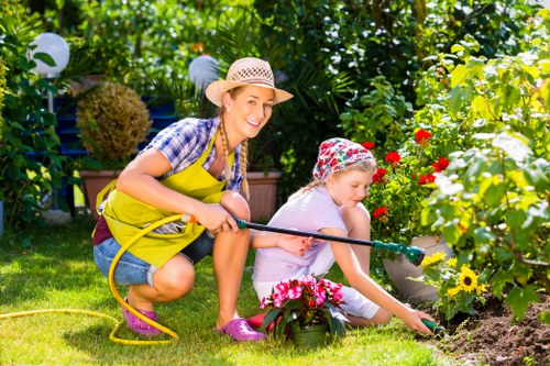 Planting scheme for landscape gardening in Hornsey with evergreen shrubs and perennials