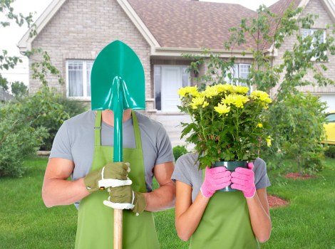 Discussing a service issue with a gardener